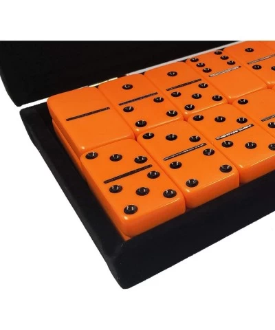 Marion Acrylic Domino Double 6 Orange Jumbo Tournament Professional Size in Elegant Black Velvet Box. $65.41 Domino & Tile Games