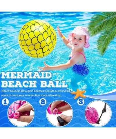 Mermaid Beach Balls Inflatable Mermaid Party Favors Summer Water Toy 8.66 Inches Mermaid Party Decorations for Outdoor Beach ...