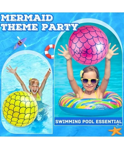 Mermaid Beach Balls Inflatable Mermaid Party Favors Summer Water Toy 8.66 Inches Mermaid Party Decorations for Outdoor Beach ...