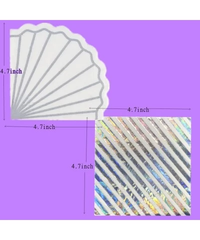 104 Pieces Mermaid Party Tableware Supplies Kit 32 Mermaid Clam Shell Plates 40 Holographic Napkins 32 Pink Forks Disposable ...