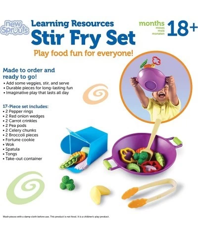 New Sprouts Stir Fry Play Food Set Toy Wok Pretend Play Toys for Toddlers Kitchen Toys 17 Piece Set Ages 18 mos+ $40.73 Toy K...