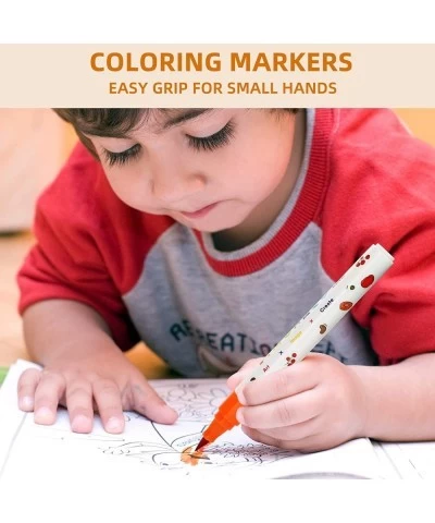 Color Markers for Kids Ages 2-4 Years 24 Colors Washable Toddler Markers for Coloring Books Safe Non Toxic Art School Supplie...