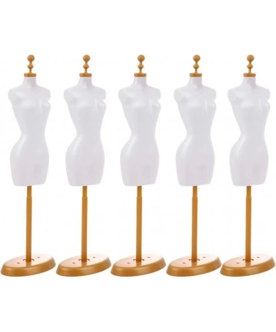 5pcs Mini Model Stand Demountable Display Support Holders Mannequin Model Stand Accessories for Doll Dresses Display Rack Whi...