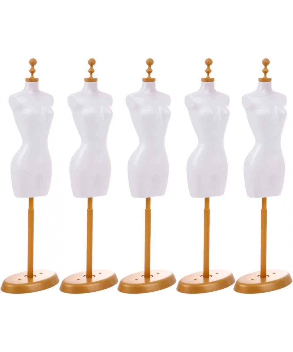 5pcs Mini Model Stand Demountable Display Support Holders Mannequin Model Stand Accessories for Doll Dresses Display Rack Whi...