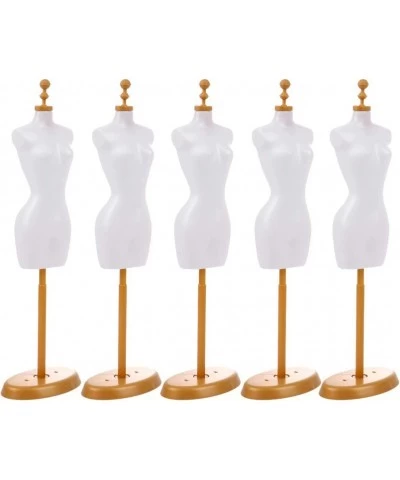 5pcs Mini Model Stand Demountable Display Support Holders Mannequin Model Stand Accessories for Doll Dresses Display Rack Whi...