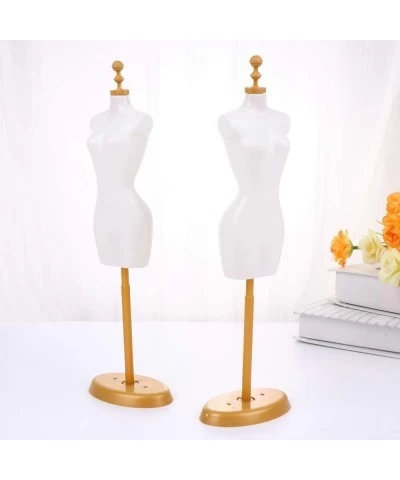 5pcs Mini Model Stand Demountable Display Support Holders Mannequin Model Stand Accessories for Doll Dresses Display Rack Whi...