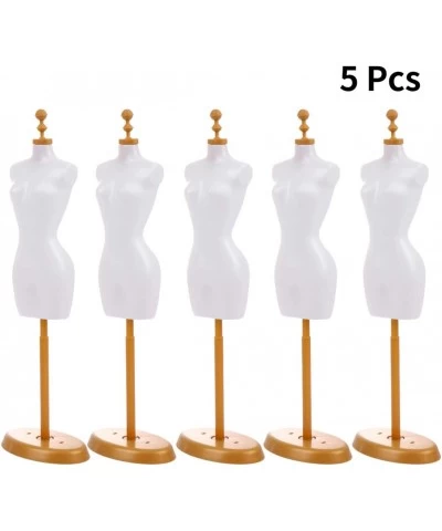 5pcs Mini Model Stand Demountable Display Support Holders Mannequin Model Stand Accessories for Doll Dresses Display Rack Whi...