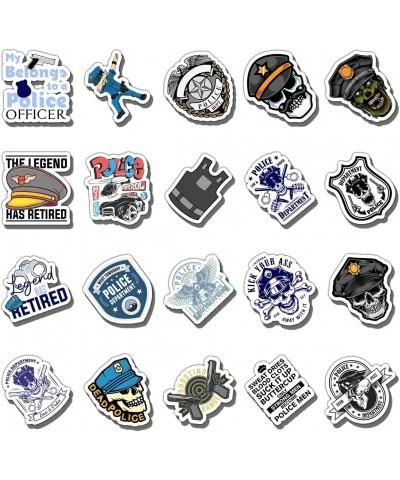 20 Pack Pcs Waterproof Vinyl Police Officer Department Cop Sticker Items for Law Enforcement Brave Policeman Accessories Stic...