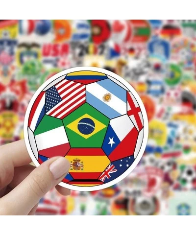 100 PCSFootball Team Club Fans Logo Sport Stickers for Boys 2022 World Cup Soccer Sticker Vinyl Waterproof Decal for Water Bo...