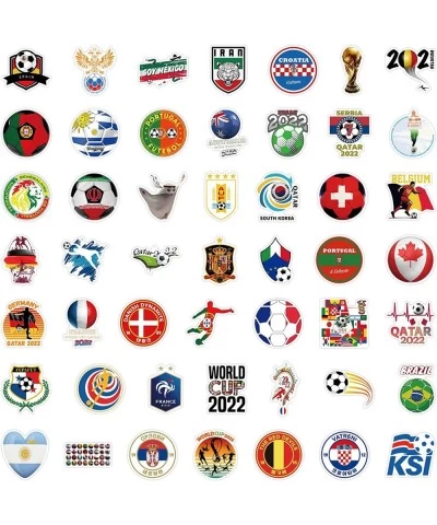 100 PCSFootball Team Club Fans Logo Sport Stickers for Boys 2022 World Cup Soccer Sticker Vinyl Waterproof Decal for Water Bo...