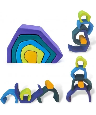 Wooden Toys Nesting Rainbow Stacking Blocks - Fire | Nature Toy Block Sets $46.24 Early Development & Activity Toys