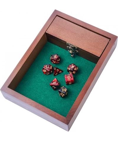 Wooden D&D Dice Rolling Tray with Dice Storage Vault | Metal Latch Secures Lid for Travel | Perfect DND Gift for DM | Great f...