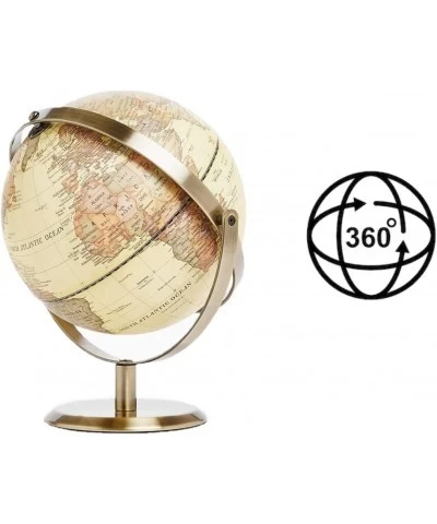 8" Antique Globe Metal Arc and Base Bronzed Color - World Globe All Direction 360° Rotating - Mordern Map with Antique Look $...