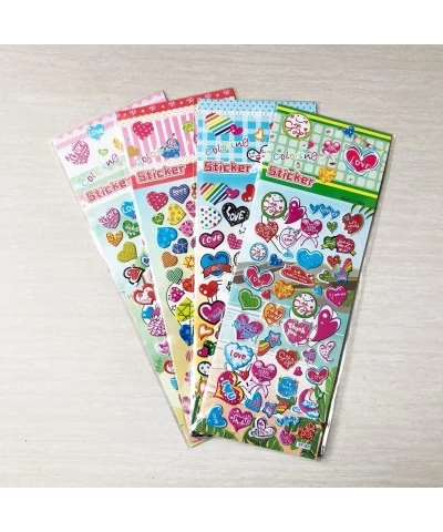 4 Sheets Cute 3D Puffy Stickers for Kids Birthday Gift Teachers Toddlers DIY Decorative Adhesive Sticker Craft Scrapbooking S...