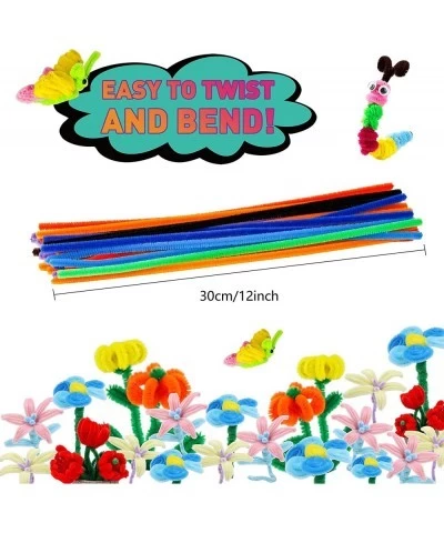 [465 Pcs] 365 Pieces Pipe Cleaners with 100Pcs Wiggle Eyes 37 Assorted Colors Chenille Stems for Kids Arts Crafts Projects an...