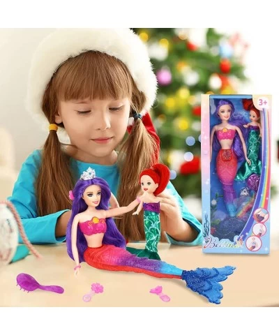 Purple Hair Princess Mermaid Doll with Little Ariel Mermaid Doll & Accessories Mermaids Bath Toys Gifts for 3 to 8 Years Olds...