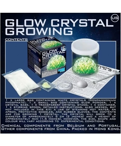 Glow Crystal Growing Kit - Grow a DIY Crystal Experiment Specimen A Great Educational STEM Toys Crystal Making Gift for Kids ...