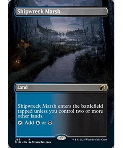 Magic: the Gathering - Shipwreck Marsh (285) - Borderless - Innistrad: Midnight Hunt $16.16 Trading Cards & Accessories