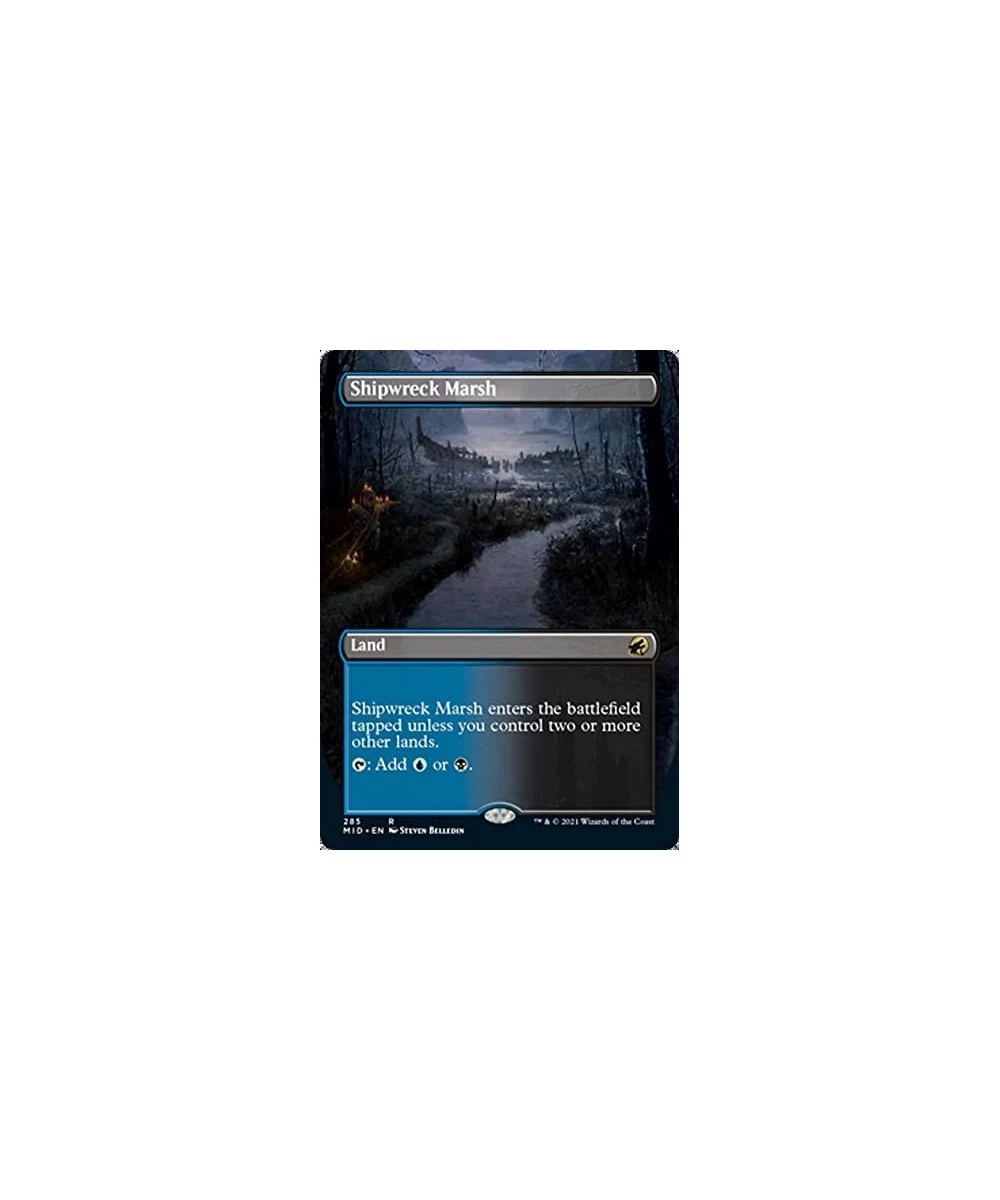 Magic: the Gathering - Shipwreck Marsh (285) - Borderless - Innistrad: Midnight Hunt $16.16 Trading Cards & Accessories