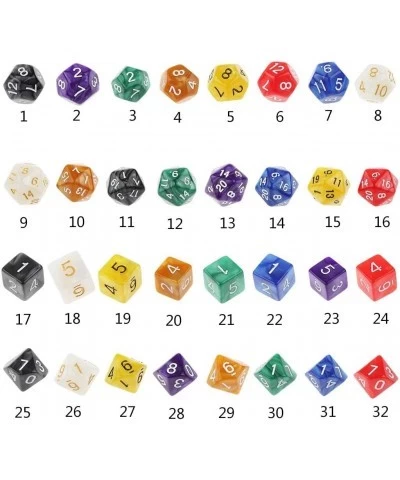 10pcs Multi-Sided Dice with Numbers 1-10 Game Dies Toy for Boys & Girls Roleplay Party Supplies Opaque Purple $15.02 Game Acc...