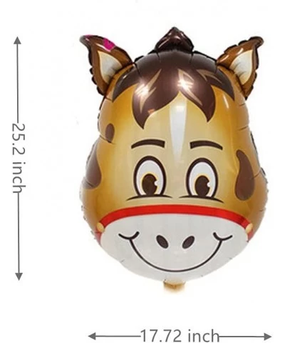 Ninomeus 6 Pcs Cow Balloons Donkey Balloons Pig Balloons Cow Head Foil Balloon Walking Cow Foil Balloons for Cow Farm Theme B...