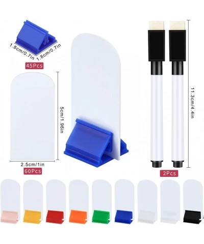 112 Pcs Blank Game Board Markers and Game Card Stands with Black Marker Pens 65 Plastic Token Cards DIY Game Markers with 45 ...