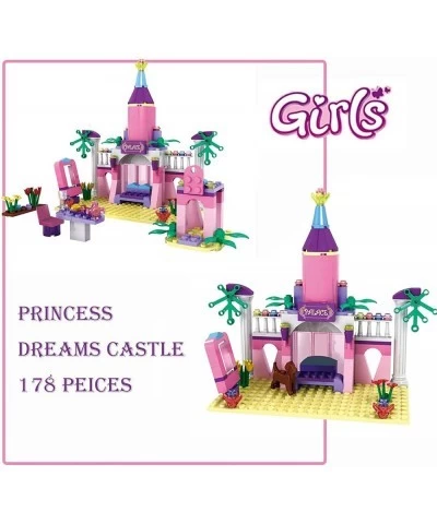 Dream Girls Building Blocks Toys King Prince Princess Pink Palace and Castle Building Sets for Boys and Girls Preschool Educa...