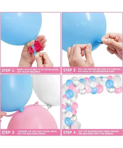 89PCS Winter Snowflake Gender Reveal Banner Backdrop Pink Blue Balloons Garland Kit for He or She Winter Wonderland Baby Show...