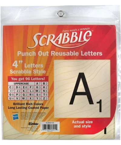 Back to School Scrabble Punch Out Deco Letters Classroom Decorations 96 pc 4'' (845153) Scrabble Letters 14-5/8" W x 9-1/2" H...