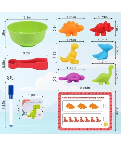 Counting Dinosaurs 72 Pcs/Set Sorting Dinosaurs with Matching Cups Educational Cards Color Sorting and Counting Activity Set ...