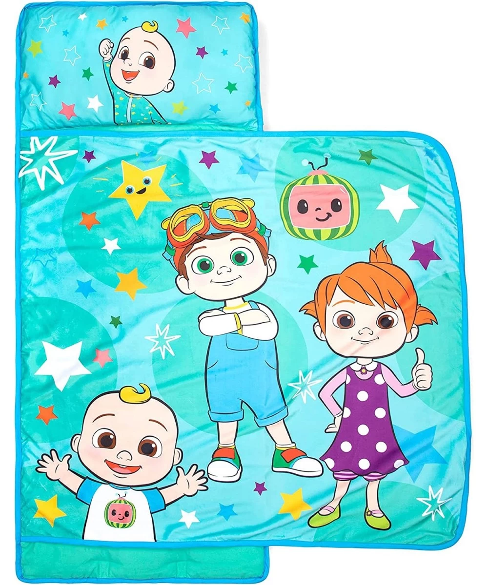 CoComelon JJ Friends Nap Mat - Built-in Pillow and Blanket - Super Soft Microfiber Kids'/Toddler/Children's Bedding Ages 3-7 ...