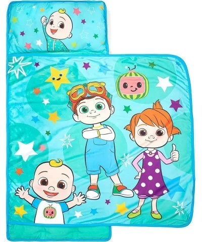 CoComelon JJ Friends Nap Mat - Built-in Pillow and Blanket - Super Soft Microfiber Kids'/Toddler/Children's Bedding Ages 3-7 ...