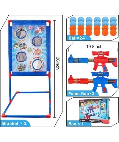 Shooting Game Toy for Age 6 7 8 9 10+ Years Old Kids Boys 2pcs Foam Ball Popper Air Guns and Shooting Target and 24 Foam Ball...