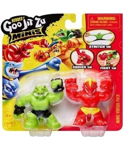 Mini Heroes of Goo JIT Zu - 2 Pack - Blazagon vs Rockjaw Versus Action Figure 2 Pack Toy Bundle with 2 My Outlet Mall Sticker...