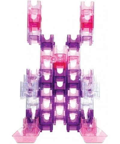 Q-BA-Maze: Sparkle Builder Set – Glitter & Pink Free-Form Marble-Run Mazes for Boys & Girls – Exciting Building Toys That Kid...