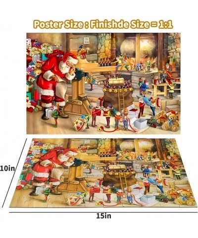 100 Piece Puzzles for Kids Ages 4-8 Santa's Workshop Christmas Puzzles for Kids Jigsaw Puzzle for Kids Ages 3-5 Kids Puzzles ...