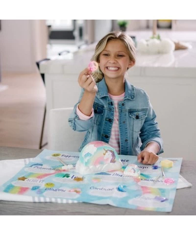 Dig It Up! Rainbow Shaped Discovery for Girls - Kit Includes 13 Charms for Find 2 Chiseling Tools Hammer Excavation Brush Spo...