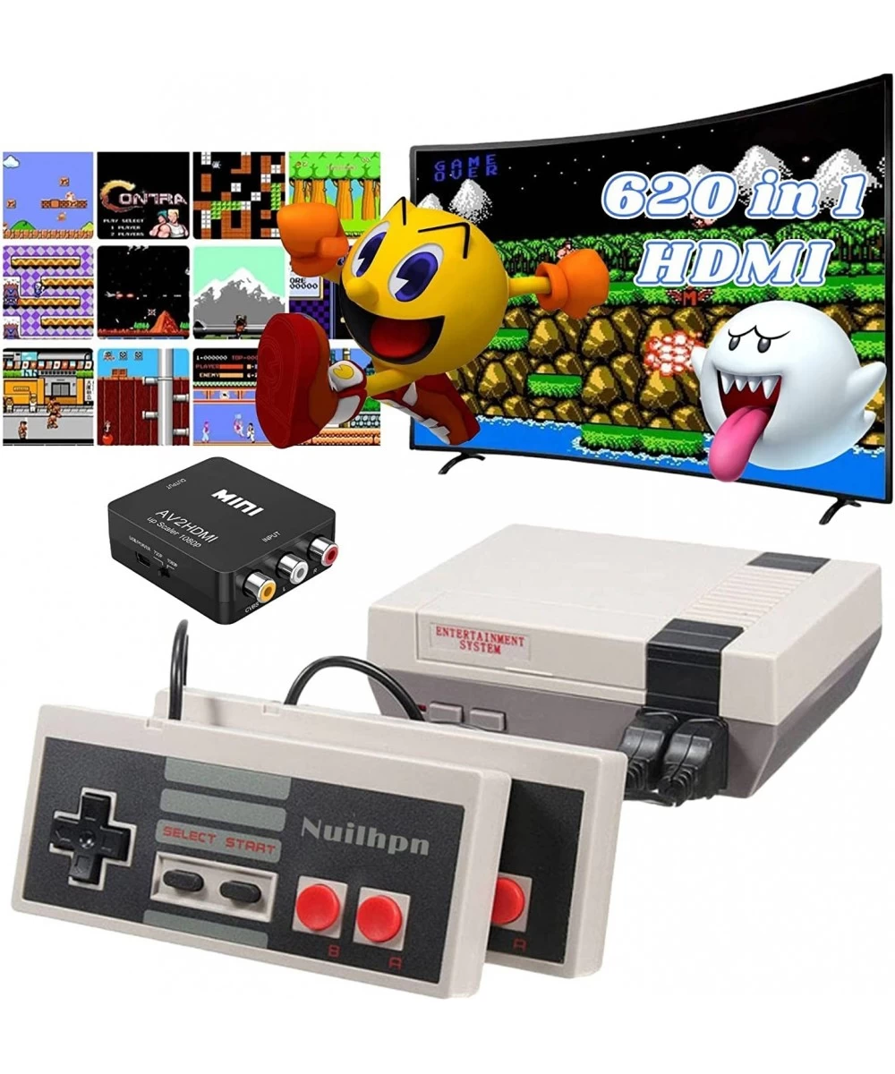 Retro Game Console Classic Handheld Mini Game System with Built-in 620 Classic Edition Games and 2 Controllers AV and HDMI Ou...