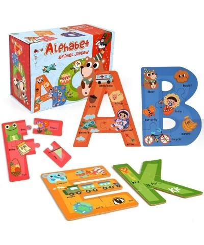 Wooden Alphabet Puzzles for Kids Ages 3-5 ABC Learning for Toddlers Ages 3+ Sight Words Letter Puzzles Montessori Toys Educat...