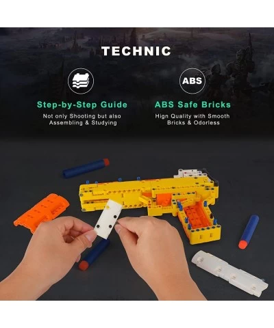 Desert Eagle Nerf Gun Model Building Pistol Toy kit Set 222 Pcs DIY STEM Toy Gun That Shoots Building Block Brick for Kids&Ad...