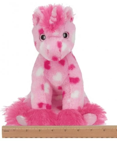 Bearington Enchanted Hearts Pink Plush Stuffed Animal Unicorn with Hearts 10 inches $30.97 Stuffed Animals & Teddy Bears