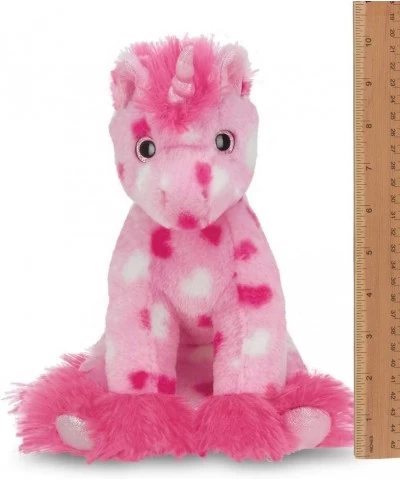 Bearington Enchanted Hearts Pink Plush Stuffed Animal Unicorn with Hearts 10 inches $30.97 Stuffed Animals & Teddy Bears