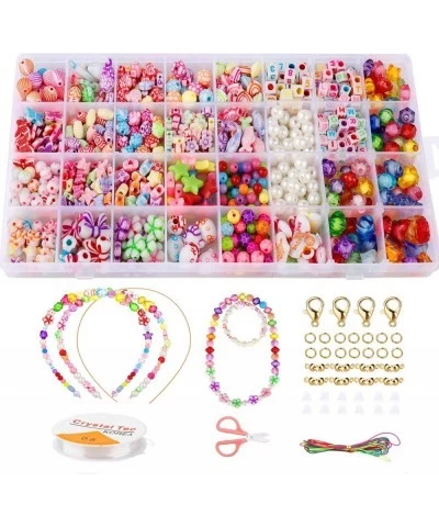 Beads Set Toy for Kids 1500Pcs DIY Jewelry Girl Toys Making Bracelet Ring and Necklace Beads Set Beads Snap Great for Christm...