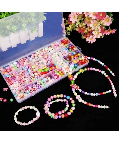 Beads Set Toy for Kids 1500Pcs DIY Jewelry Girl Toys Making Bracelet Ring and Necklace Beads Set Beads Snap Great for Christm...