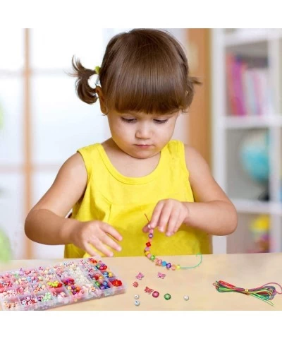 Beads Set Toy for Kids 1500Pcs DIY Jewelry Girl Toys Making Bracelet Ring and Necklace Beads Set Beads Snap Great for Christm...