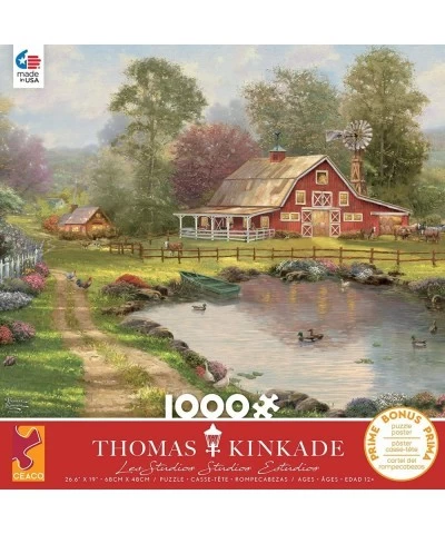 Thomas Kinkade - Red Barn Retreat - 1000 Piece Jigsaw Puzzle $21.61 Jigsaw Puzzles