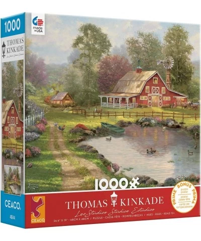 Thomas Kinkade - Red Barn Retreat - 1000 Piece Jigsaw Puzzle $21.61 Jigsaw Puzzles