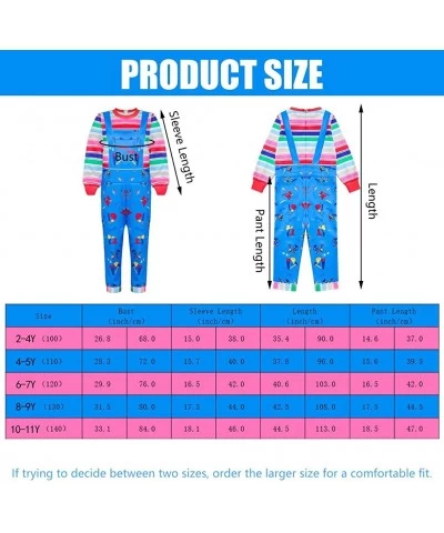 Chucky Costume for Kids Toddlers Chucky Halloween Costume Outfit Halloween Costumes Chucky Jumpsuit for Halloween Dress Up $5...