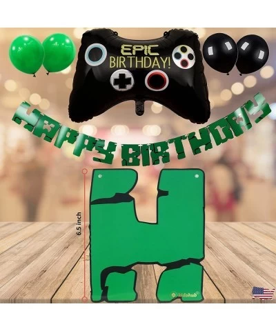 Video Game Birthday Party Supplies: Video Game Decorations Party Tableware Table Cover Birthday Banner Balloons Bracelets Tat...