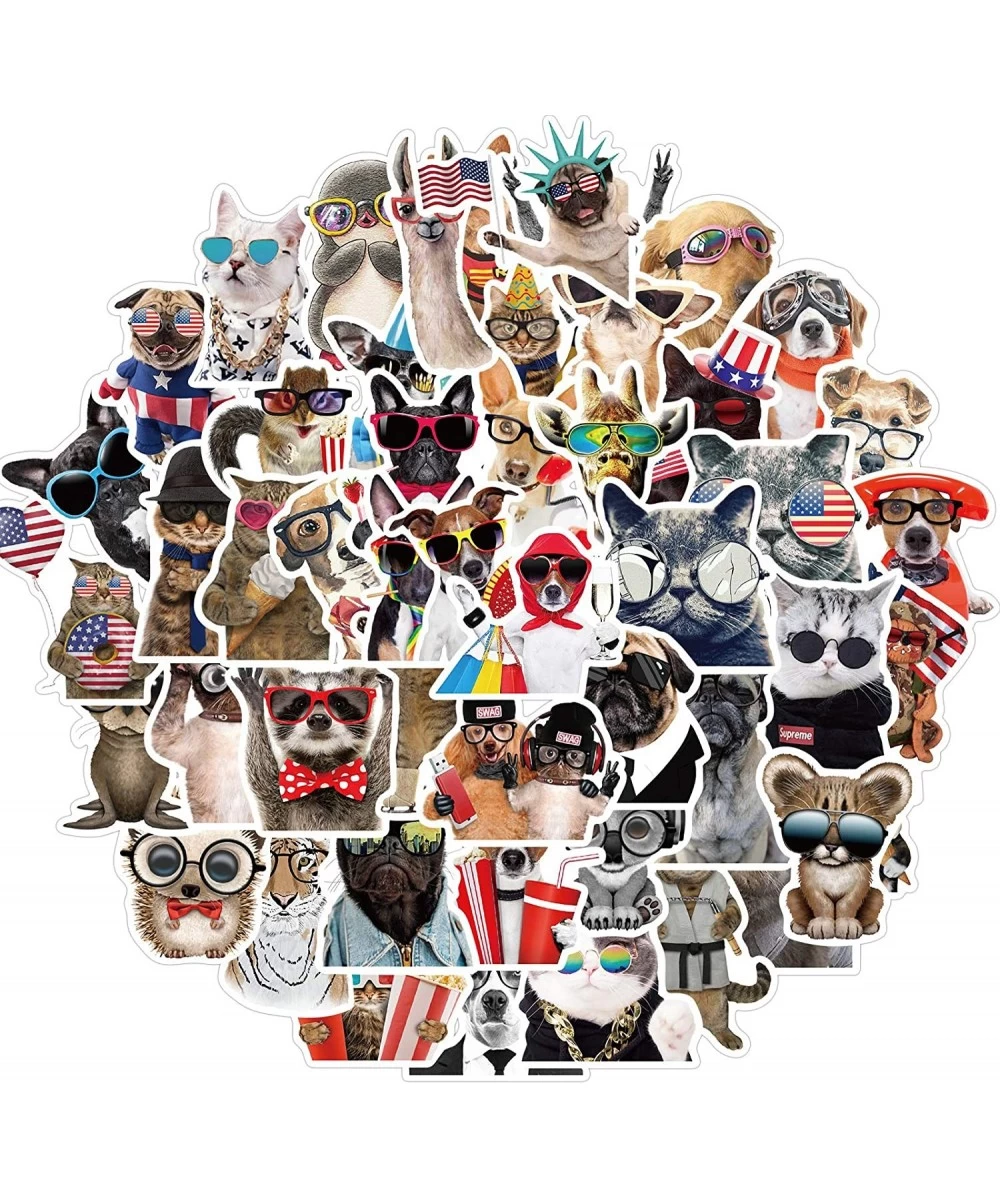 50PCS Dog Cat Stickers Animal Cute Cartoon Decoration DIY Luggage Laptop Water Bottles Diary Hand Account Scrapbook Daily of ...